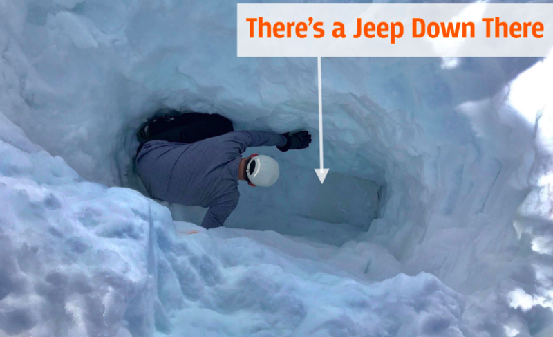 Illustration for article titled Here's What Happened to That Tesla Engineer's Jeep Crushed Under 10 Feet of Snow